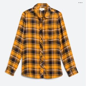 NWT Mello Day Amarah Plaid Stripe Button-Down Shirt  Women's/ XL